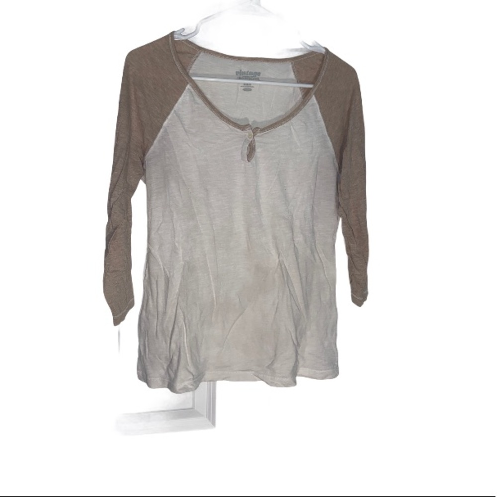 Old Navy Cream Vintage Baseball Tee